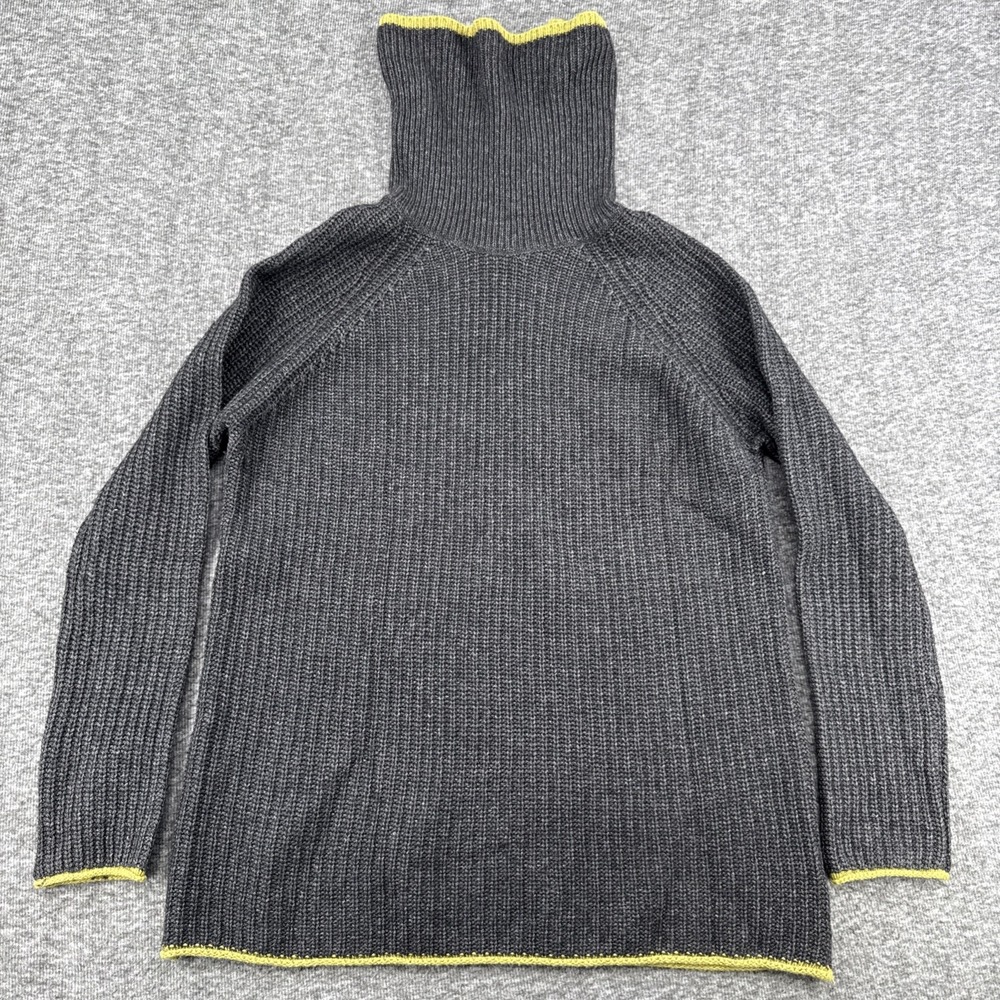 Bartolini Made In Italy Turtleneck Gray Cashmere Wool Blend Sweater Medium